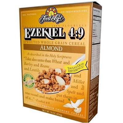 FOOD FOR LIFE CEREAL EZKL ALMOND ORG, 16 OZ, PK- 6