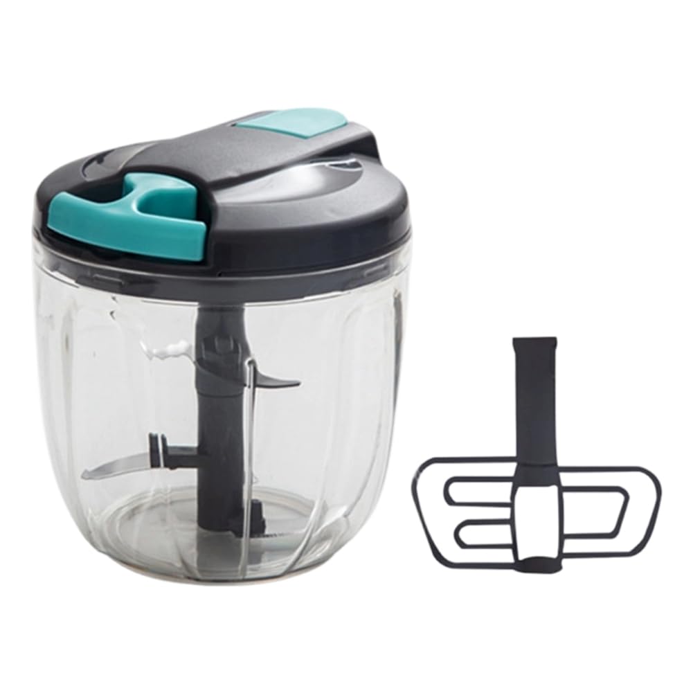 Vjsujehgy Multifunction Manual Meat Grinder 900ML Garlic Chopper Vegetable Cutter Chopper Kitchen Gadgets Garlic Crusher