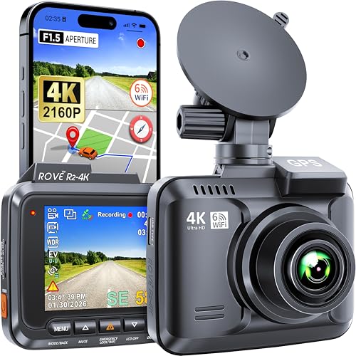 R2-4K Dash Cam Built in WiFi GPS Car Dashboard Camera Recorder