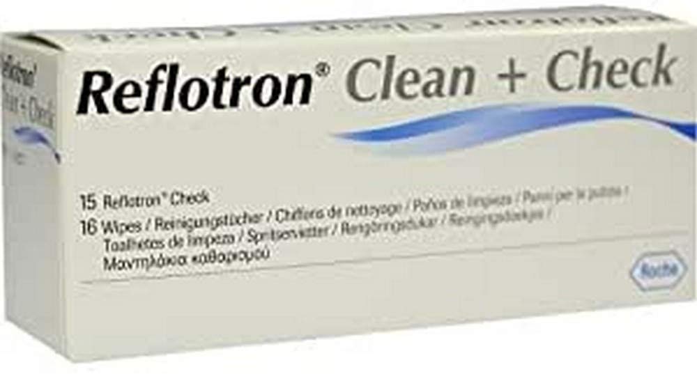 Reflotron Clean/Check 15TESTS/16 Tissues Pack of 1