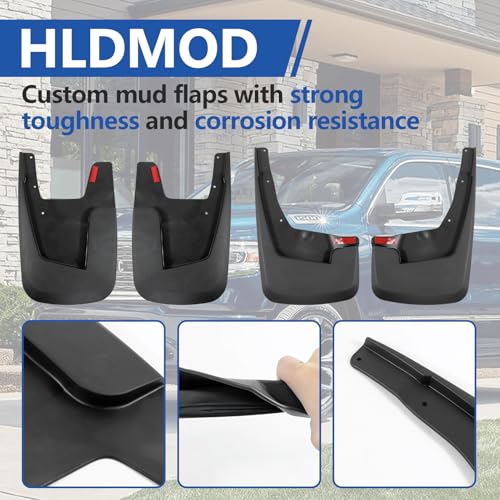 Image of Mud Flaps Mud Guards Replacement for 2021-2024 Dodge Ram 1500 (Without OEM Fender) Mudflaps Mud Splash Guards Front and Rear No Drilling Required 4PCS