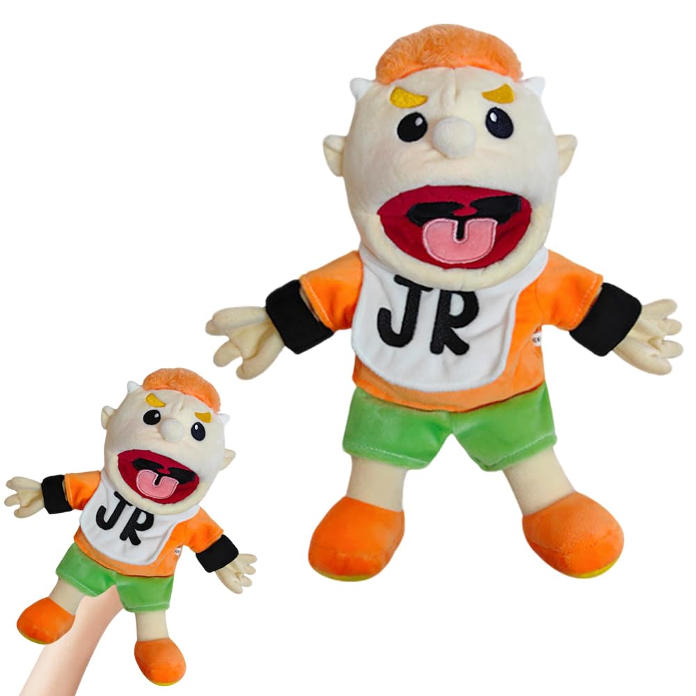NKFBEV Jeffy Puppet Plush Toy Doll, 40cm Jeffy Hand Puppets with Working Mouth, Hand Puppets for Kids, Mischievous Funny Puppets Toy for Boys and Girls on Birthday Christmas Halloween Part