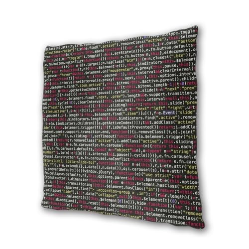 Taies d oreiller carrées imprimées Programmer Code lit 2x - 5