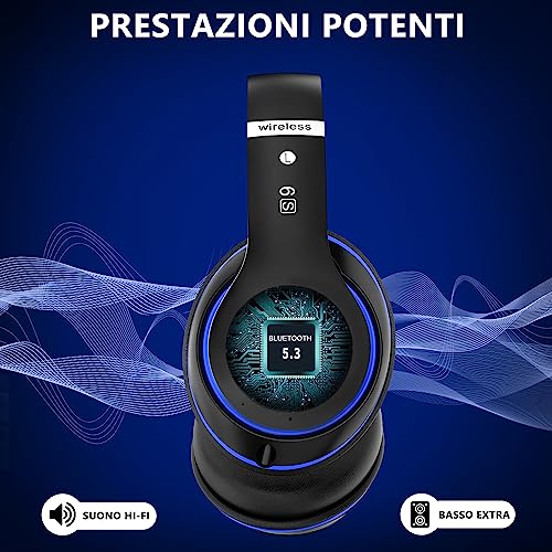 Rebocico Headphones, 6 EQ Modes,Headphones Wireless - Image 2