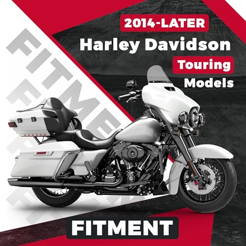 Soporte para alforjas KUAFU con barras protectoras, compatible con Harley Davidson Touring (2014-2024), cromo y negro miniatura 2
