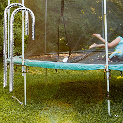 Pack 12 Galvanized Rebar Stakes Heavy Duty J Hook Anchor Stakes,Ground Anchors, Ground Stakes Tent Stakes Steel Ground Anchors, Heavy Duty Garden Stakes For Chain Link Fence #TOP3