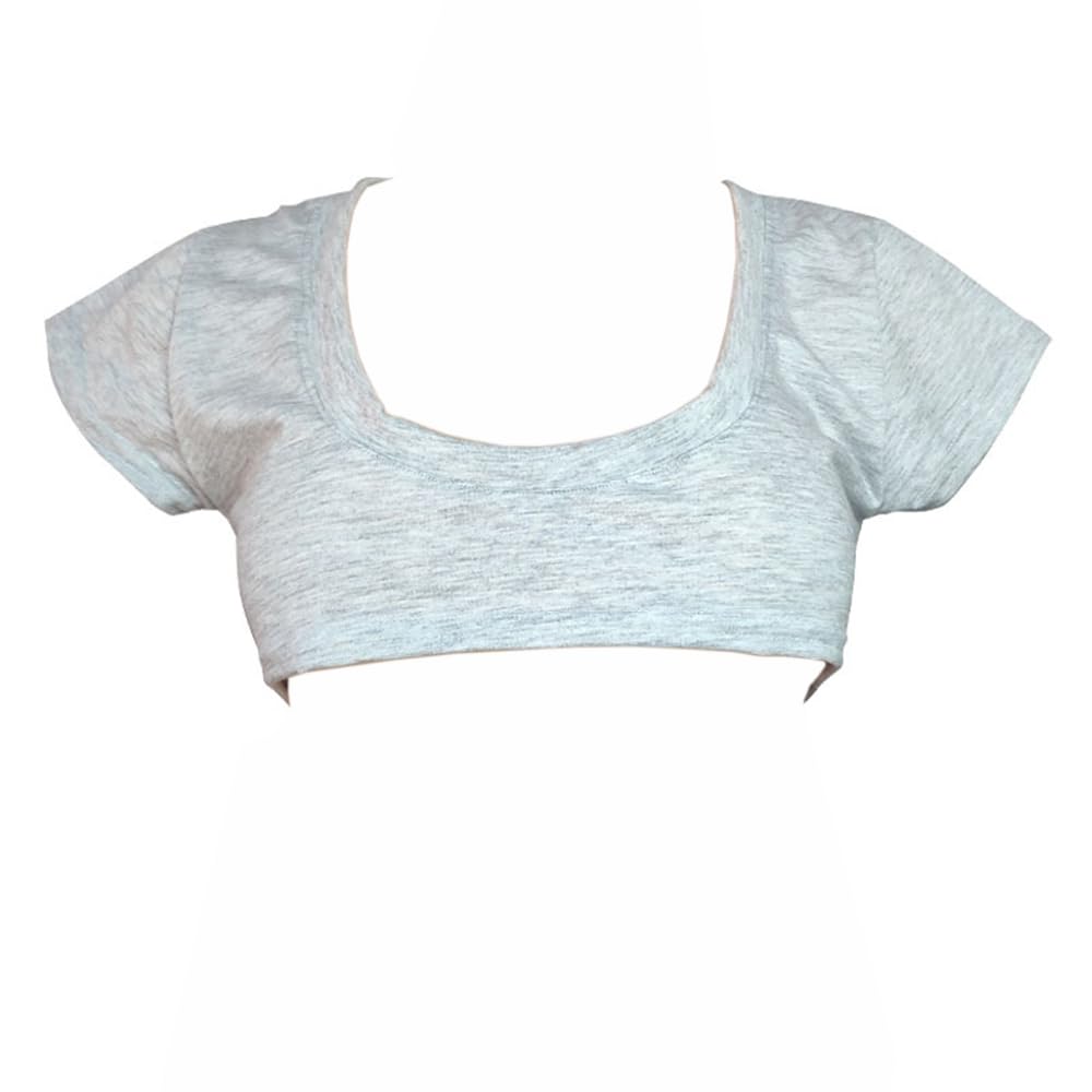 SINROYEE Women's Sexy Crop Top Short Sleeve Scoop Neck Club Tops