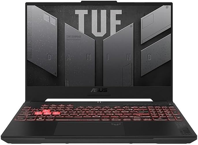 TUF Gaming A15 15.6 Inch FHD 144Hz, 100% sRGB, GeForce RTX 4060, AMD Ryzen 5 7535HS, 16GB DDR5, 512GB PCIe SSD, Wi-Fi 6, Windows 11, FA507NV-EH53