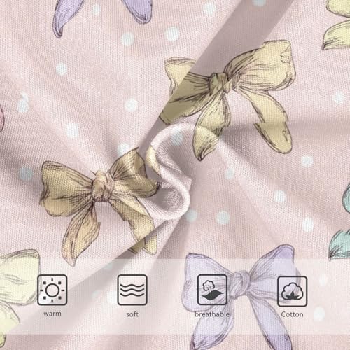 Wusikd Bows Polka Dots Girls' Underwear Cotton Girls Briefs Soft Toddler Underwear 2T3