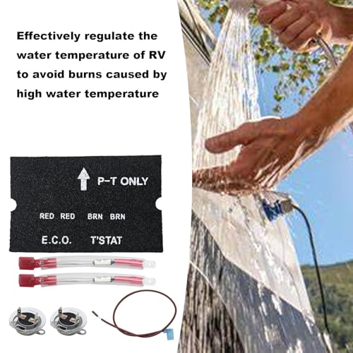 Image of MDEOOSKY 2pcs RV Water Heater Thermal Cutoff RV Water Heater Parts Thermal Cutoff Kit Compatible with GLM 21140 Mallory 9-72153 Mercruiser 45518A2 GCH6-4E GCH6-6E G6A-7E