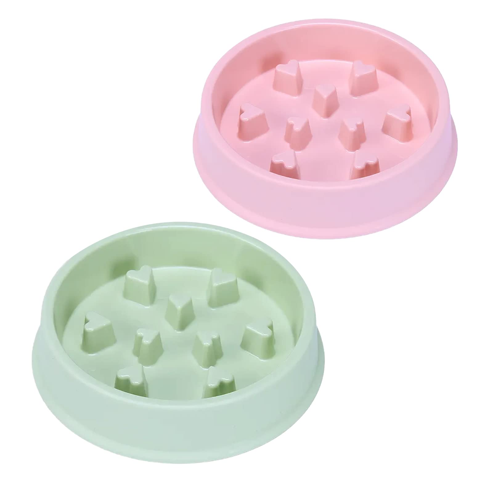 Emily Pets Pet Slow Eating Feeder Dog Bowls Pack 2 Combo Pet Bowl Puzzle Dog Bowl Non-Slip Prevent Choking Dog Slow Feeder Bowl Slow Feeder Dog Water Bowl(Set of 2,Green-Pink) (B09GY2V76Q) Amazon Price History, Amazon Price Tracker