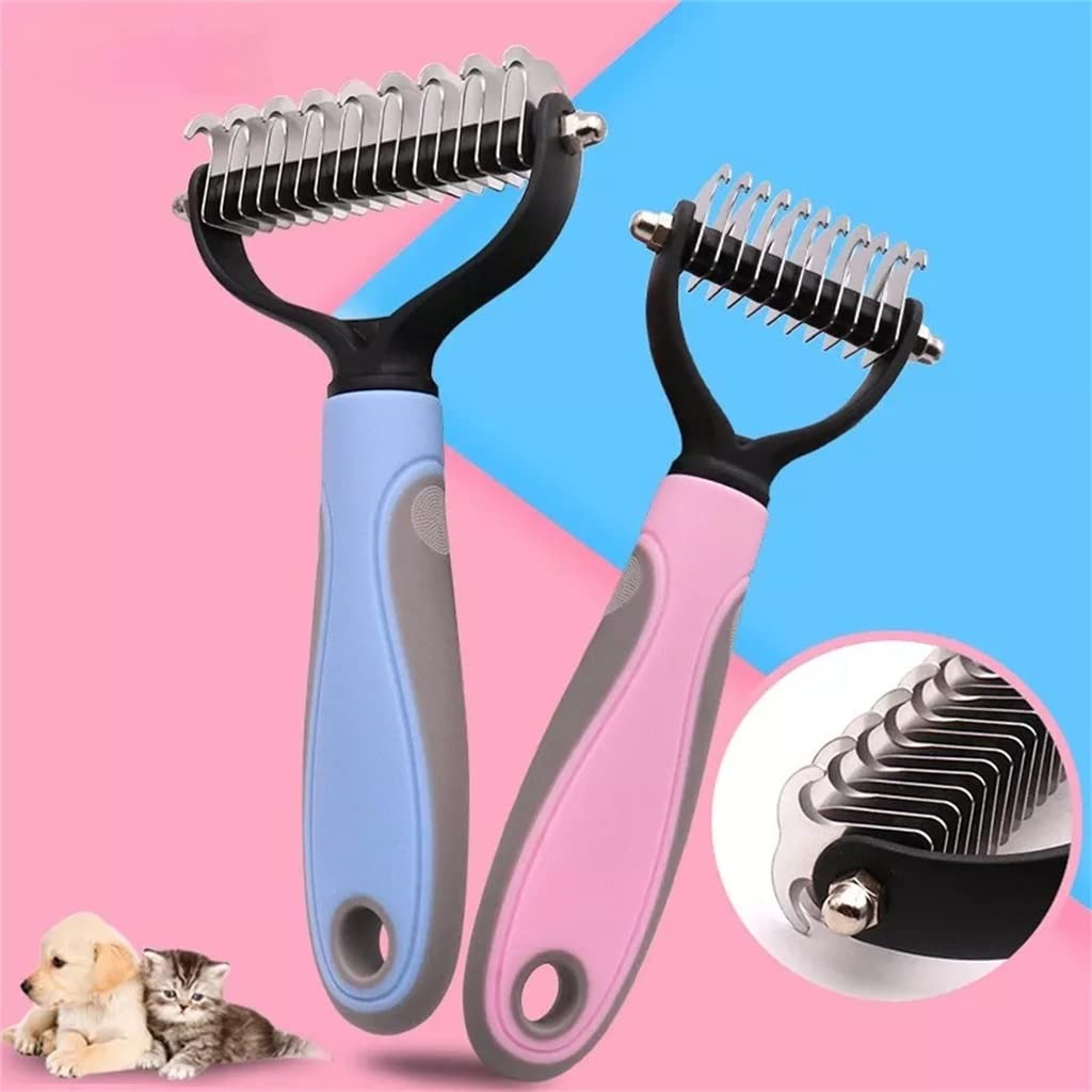 Pet Fur Knotter Toelettatura del Cane Depilazione Attrezzi per Animali Domestici Depilazione Pettine Spazzola Doppia Faccia Forniture per Animali Pettine (Color : B, Size : 17 * 9cm) (A 17*9cm)