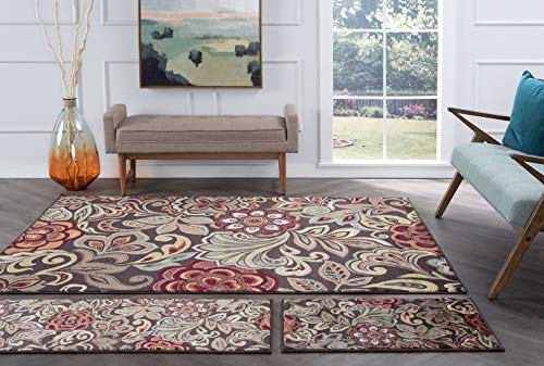 Set (5'x7' + 20''x60'' + 20''x32'') Area Rugs for Living Room - Dining Room Rug - Bedroom Rug - Entryway Rug - Hallway Runner Rug - Kitchen Rug - Indoor Front Door Rug - Alfombras para Salas