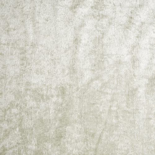 Home Direct Pair of Crushed Velvet Curtains, Eyelet Ring Top, Unlined, Cream, 2 panels, 140cm x 175cm 55" x 68" - Image 4