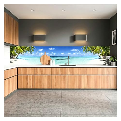 Dimex Küchenrückwand Folie selbstklebend Strand IM Paradies | Klebefolie - Dekofolie - Spritzschutz für Küche | Premium QUALITÄT - Made in EU | 350 cm x 60 cm