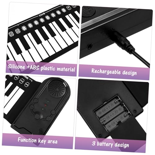 JOINPAYA 49 Rouleau De Piano Clavier De Piano Stickers Claviers Clavier Musical Électronique Changer Bébé Piano Ordinateur Contrôleur Midi Filaire Clavier Mécanique Usb Black Gel De Silice - Les Beatles, Paul McCartney, John Lennon, RIngo Starr, George Harrison JOINPAYA 49 Rouleau De Piano Clavier De Piano Stickers Claviers Clavier Musical Électronique Changer Bébé Piano Ordinateur Contrôleur Midi Filaire Clavier Mécanique Usb Black Gel De Silice – Image 4