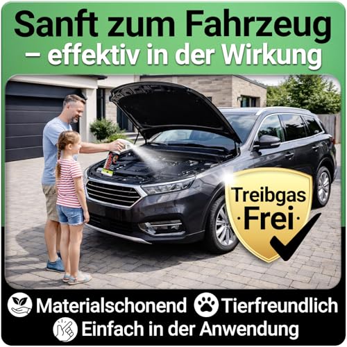 Heimwert Marderabwehr Spray -Wirkt sofort mit Langzeitformel- Hochwirksamer Marderschreck für Auto Dachboden und Garage I Marderschreck Auto - Anti Marder Spray und Marderschutz für Auto (500ml)