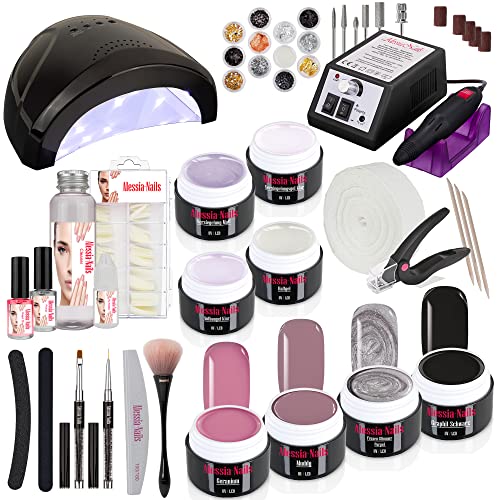 Nagelstudioset Starterset Einsteigerset Maniküre Nagelset UVgel Nagelfräser (Schwarz/Schwarz Set 3) Cover