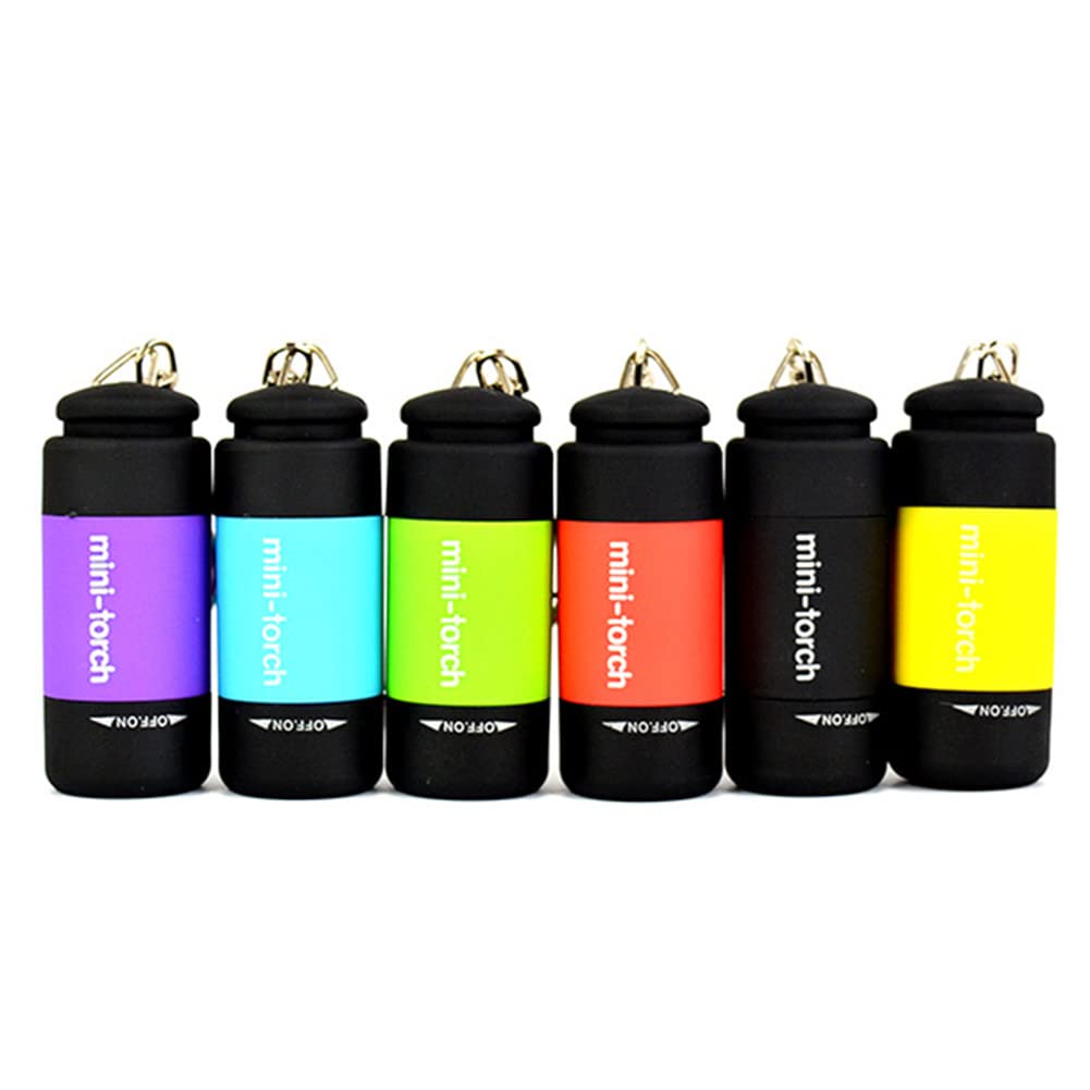 UUUUUU Mini torcia LED portachiavi sottile torcia LED sul portachiavi