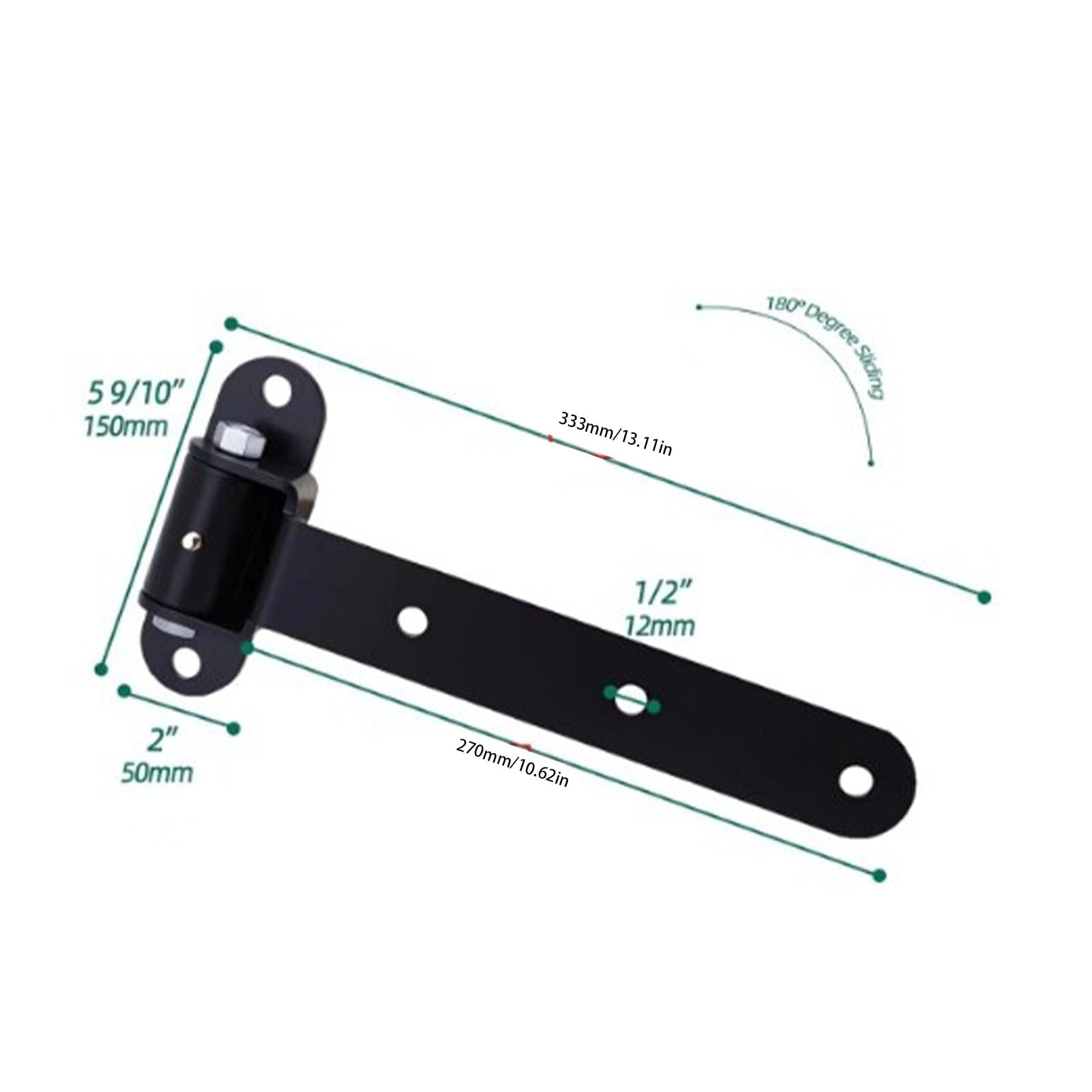 banapoy Bisagras Puerta Alta Resistencia, Herrajes Valla Madera, 2 uds | Bisagras puerta con apertura 180 grados, 13", 900 libras, acero inoxidable, para cobertizo, granja, movimiento giro suave