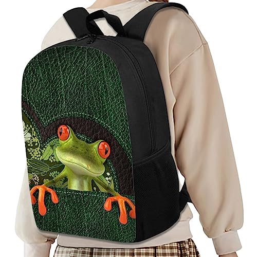 Mumeson Funny Frog Print Backpacks Bookbag for Kids Elementary School Lightweight Backpack Rucksack School Supplies Schoolbag2