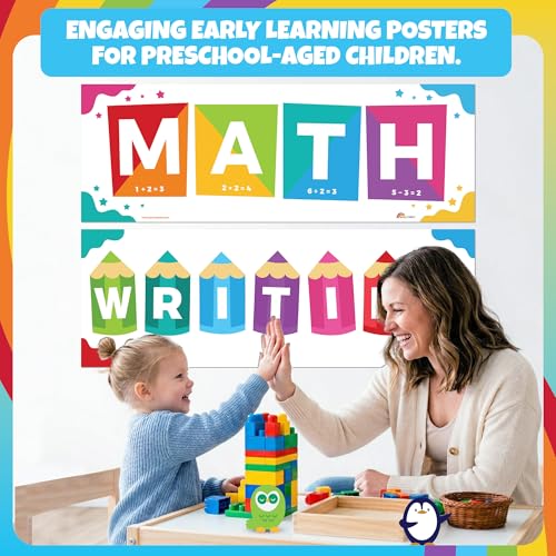 Image of Sproutbrite 4 Pack 13.5 inchx39 inch Educational Charts & Posters Homeschool