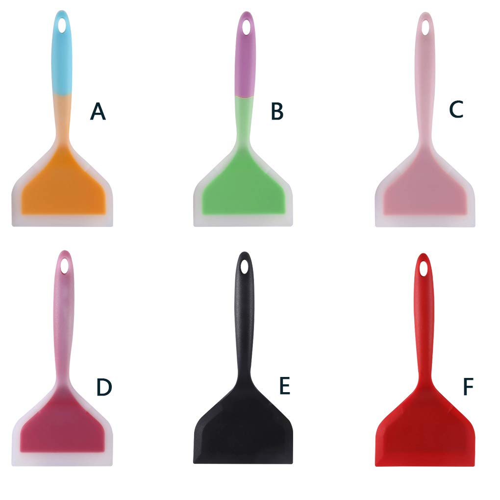 Pfannenwender aus Silikon, Nylon, hitzebeständig, für Küche, Backen, Kochen, Schwarz, 10 Stück