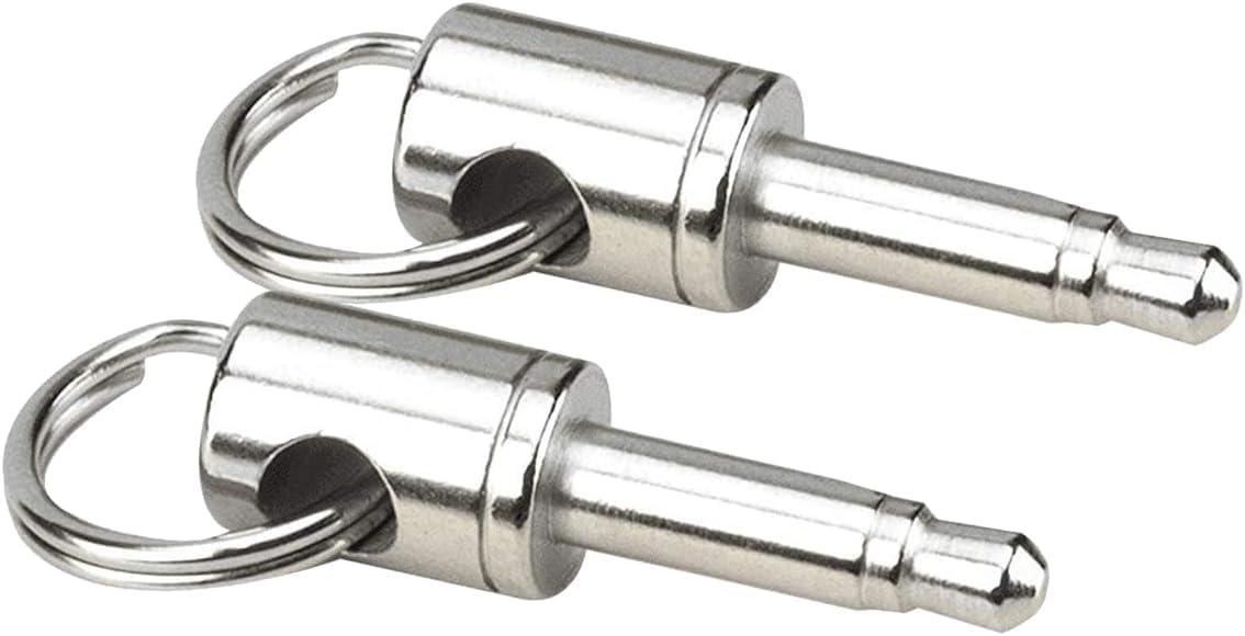 Secure Headphone Jack Adapter Keychain (Chrome 2-Pack) for iPhone 17, 17e, 16, 15 (USB-C) & 14, 13 (Lightning) - Anti-Loss 3.5mm Aux Dongle Holder for Keys & Backpacks