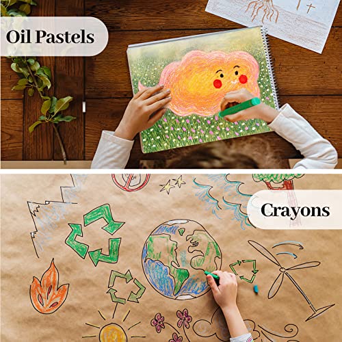 Art Supplies, pacote com 208 giz de cera para meninas meninos iniciantes, adolescentes, kit de pintu