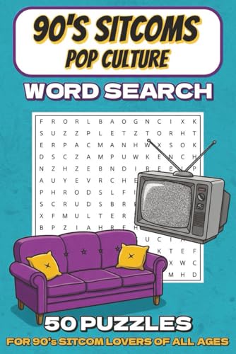 90’s Sitcoms Word Search Puzzle Book: Large Print Word Search Puzzles Featuring 90’s TV...