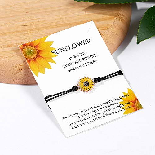 Sunflower Pinky Promise Bracelets Ankle Distance Matching Friendship Couple Graduation Gift For Women Mens Teen Girls(1&2Pcs) (1Pcs) #TOP6