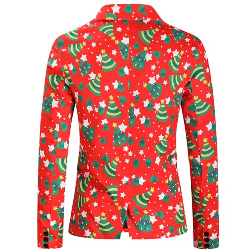 Christmas Plaid Blazer Women Mens Blazer Jacket Slim Fit Casual Black Western Cut Suit Jacket for Men Christmas Winter Casual Business Sports Tuxedo Jacket Women Tail Coat4