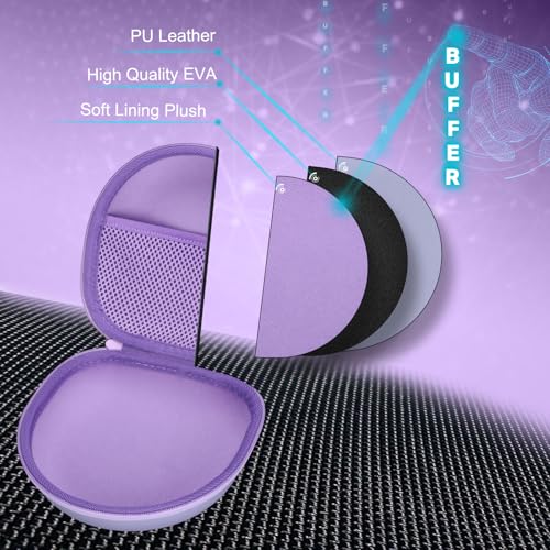 Image of Headphone Case Compatible with JBL /Beats /BERIBES /Jlab /Picun /TOZO /KVIDIO /Soundcore Anker /Skullcandy Noise Cancelling Over-Ear Headphones, Pearl Purple