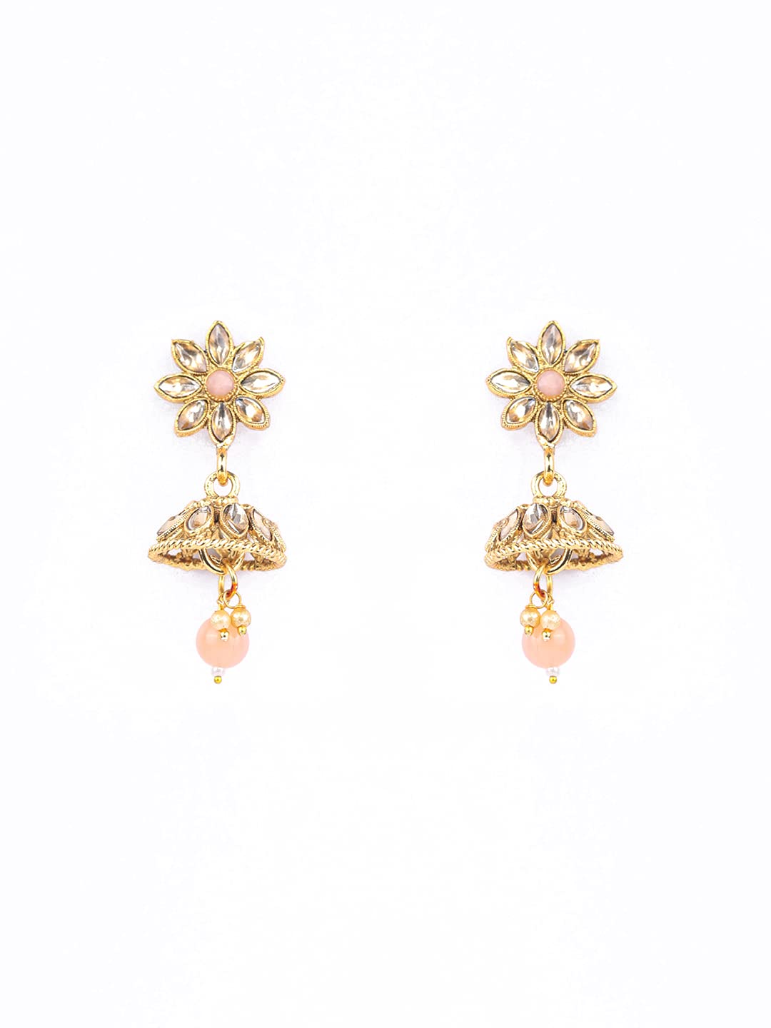 Women's Pink Plated Jewellery Set