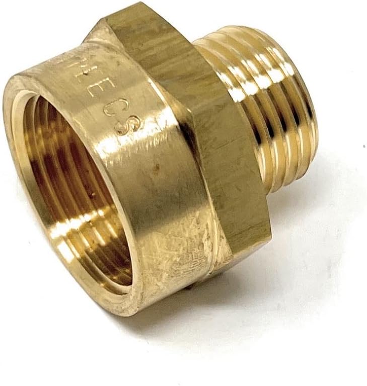 Cascada Lead-Free Brass Adapter, G Thread British BSPP Male to NPT Female (1/2" x 3/4" (1 Piece))