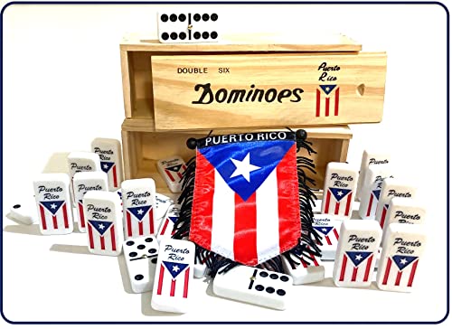 Puerto Rico Dominoes Set Premium Puerto Rican Domino Flag miniatura 2