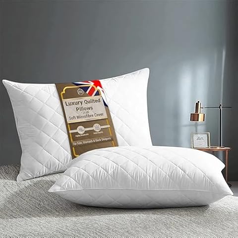 Rohi Luxury Microfibre Quilted Pillows - 2 Pack Cover