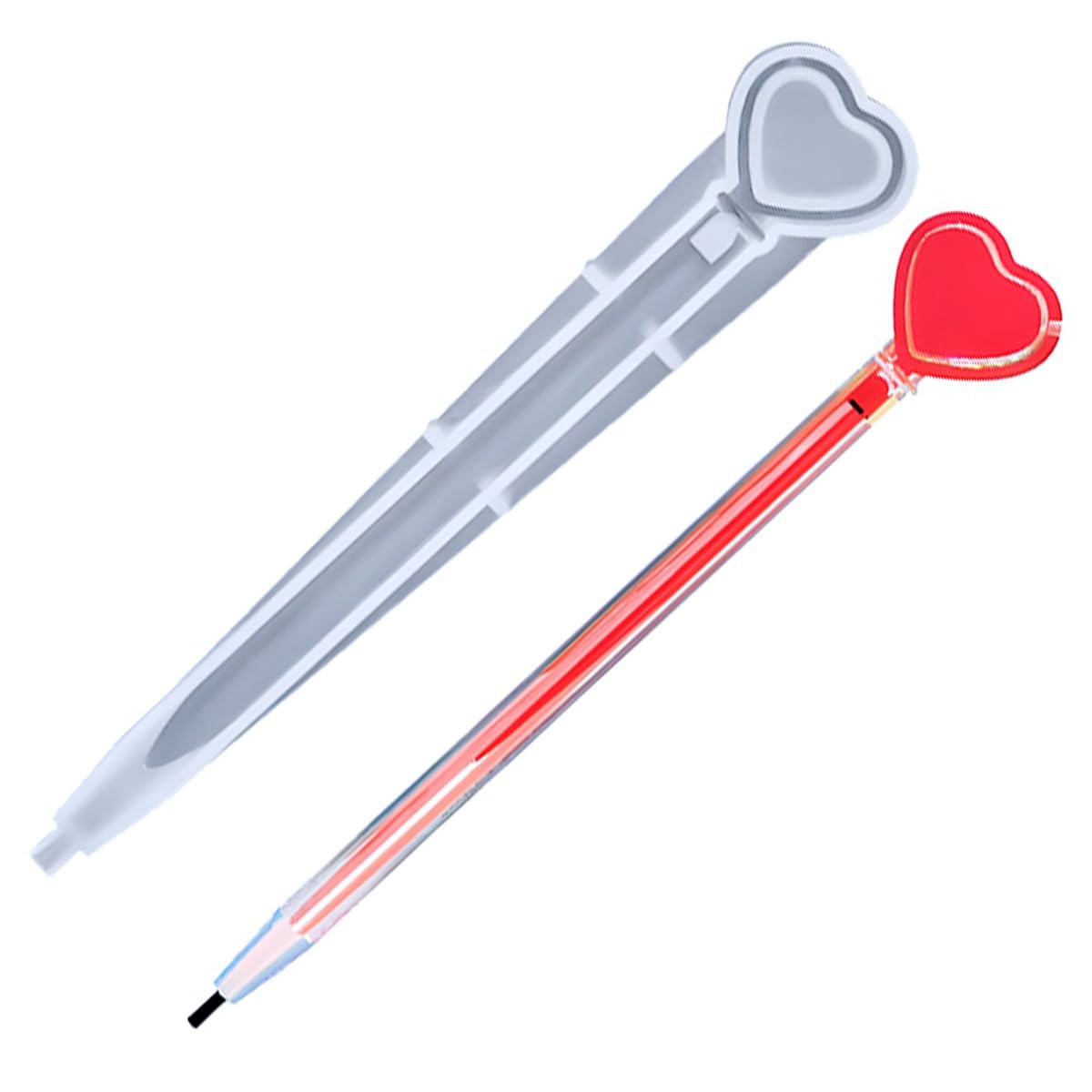 Silicone Pen Mould Heart Shape Pack of 2 JSM97 | DIY Resin & Clay Use, 17.3 x 1 x 2.8 cm, Easy Demoulding, Craft Decorations-image-25