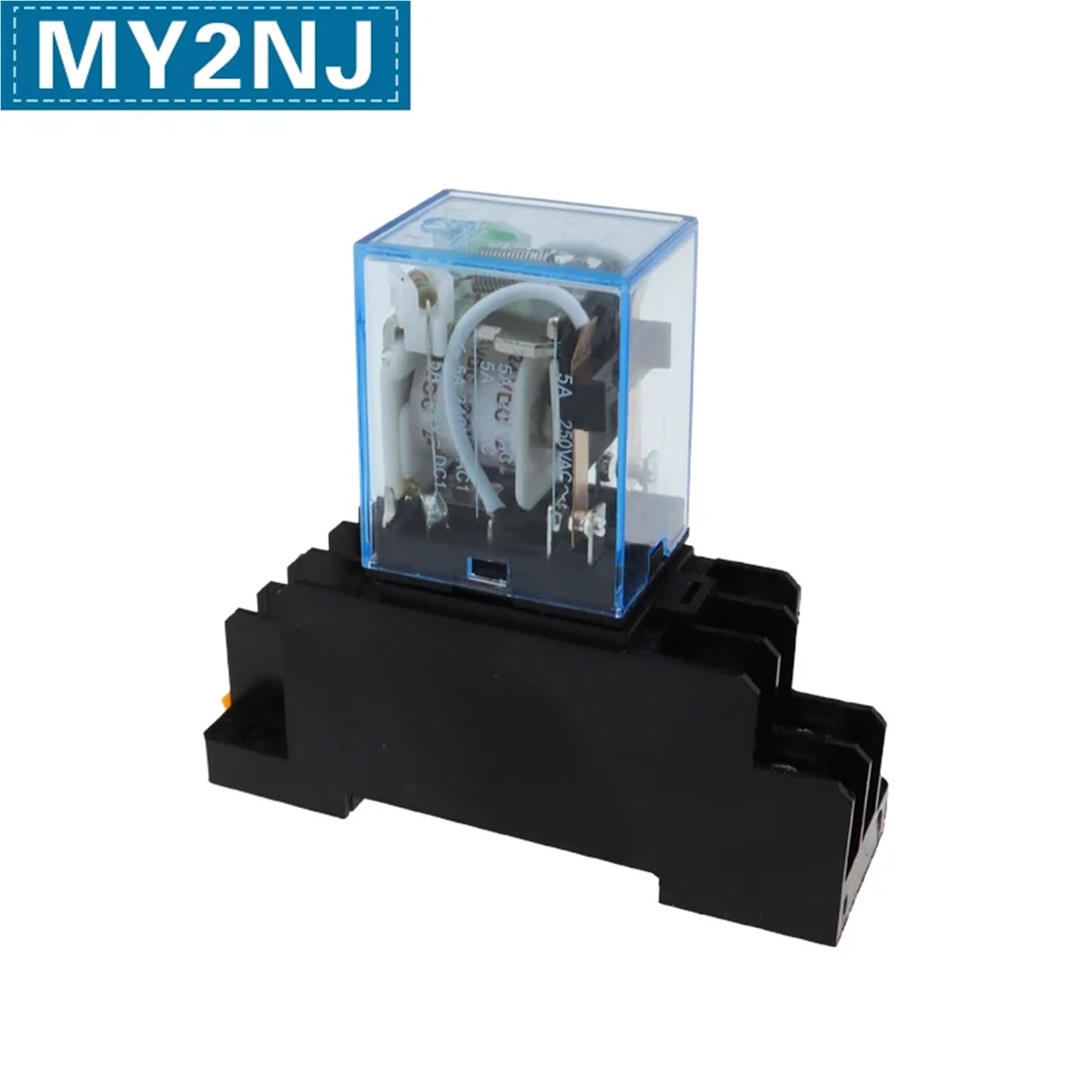 10Set MY2P HH52P MY2NJ 12V 24V / 110V 220V AC Coil Purpose DPDT Relay with Socket Base(AC,220V) Industrial Electrical Relays