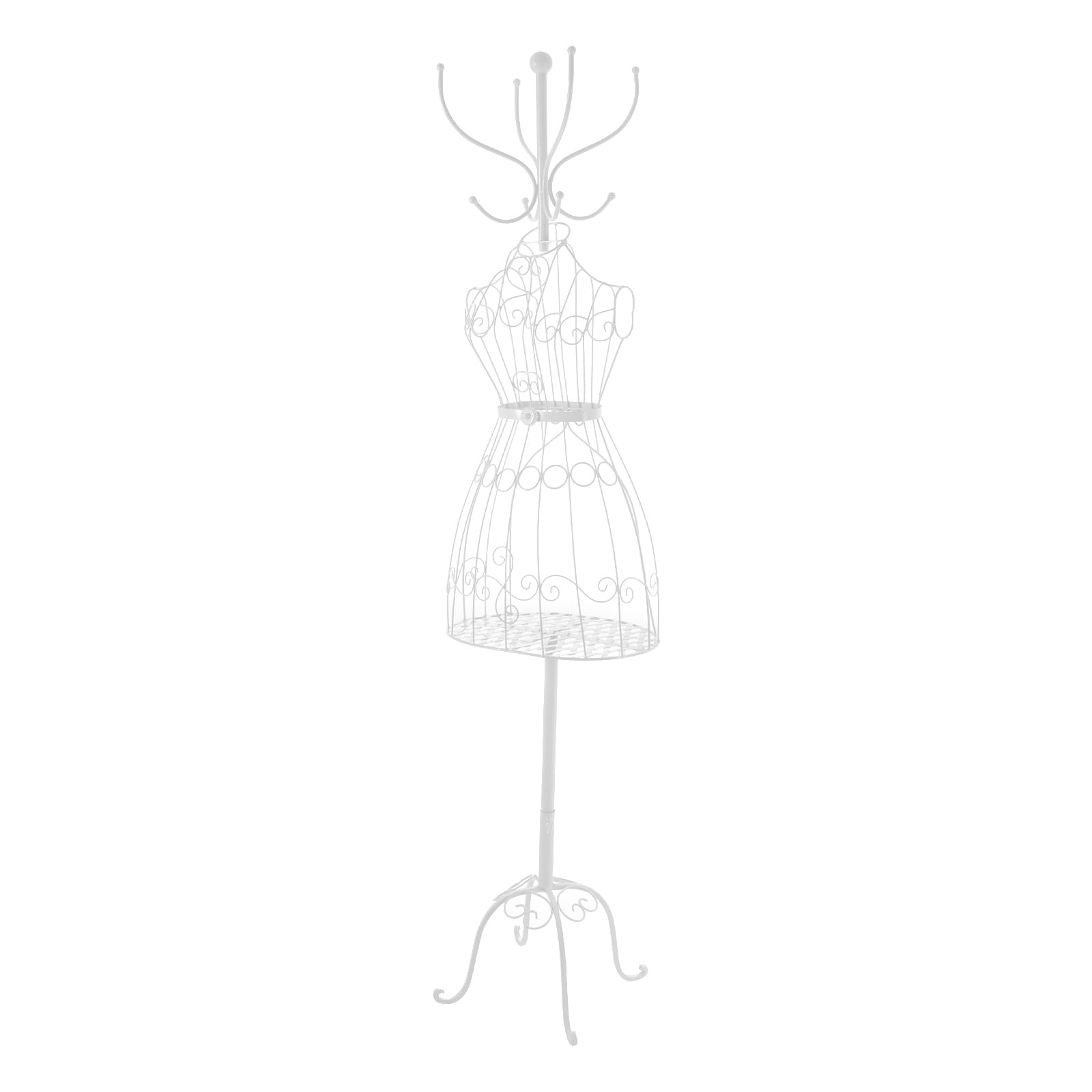Manekin wystawowy żeński manekin krawiecki z metalu, manekin, tors, manekin na ubrania, marszczony, wysokość 175 cm, szerokość ramion 32 cm, popiersie krawieckie, wieszak na ubrania z przegródką do