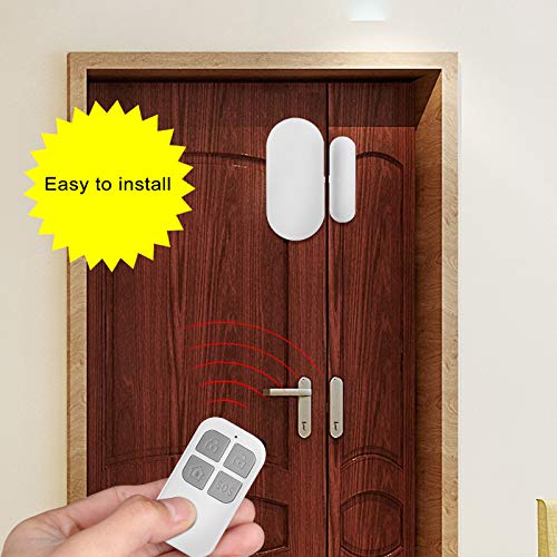 Wireless Window Door Alarm, Personal Home Security Two Way Door Alarm 130dB Super Loud Window Door Magnetic Sensor Door Chime for Home, Store, Office