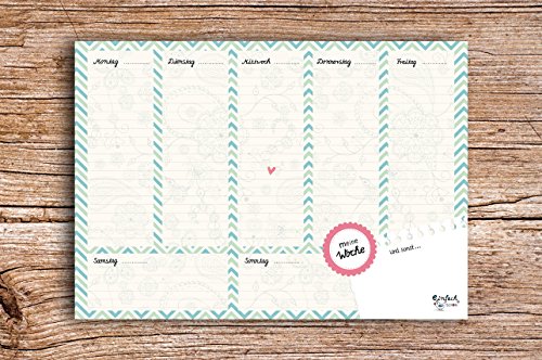 Wochenkalender DIN A5 Block Wochenplaner EinfachSchön Cover