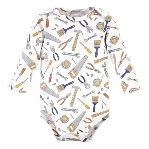 Image of Hudson Baby baby-boys Cotton Long-sleeve Bodysuits 5-pack