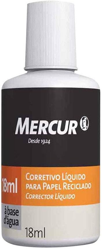 Corretivo Liquido para Papel Reciclado 18ml - Mercur : Amazon.com.br ...