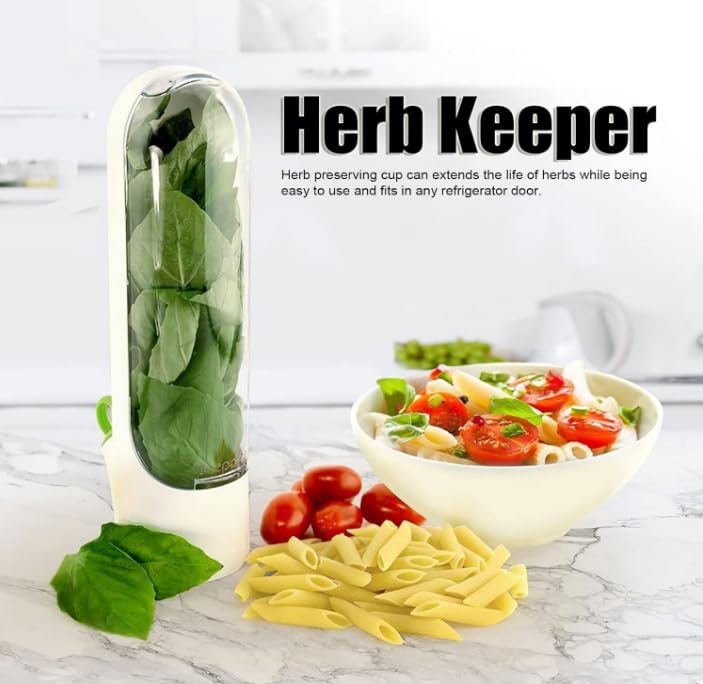 ZPSHYD Herb Keeper, Freshness Storage Container, Preserver Extend Shelf Life for Cilantro Mint, Parsley, Asparagus Maintain Longer - Image 2