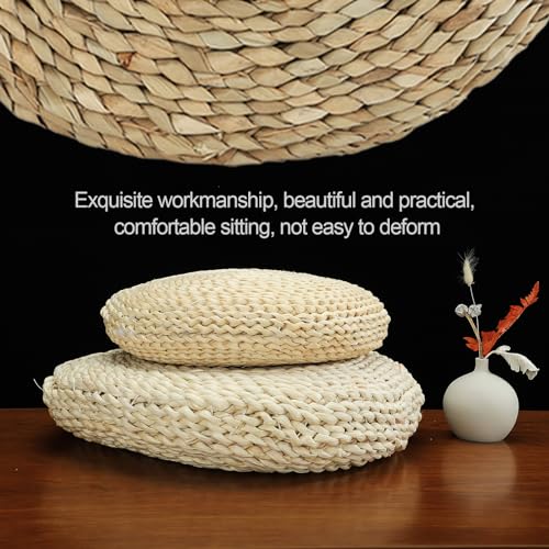 Coussin de sol tatami en paille marron 30cm pour assise zen - 6