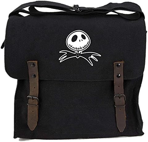 Jack Nightmare Before Christmas Bat Canvas Medic Shoulder Bag in Black