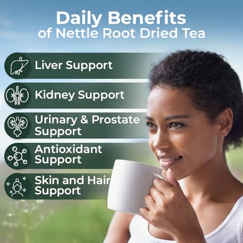 Image of 30 Bags Nettle Root Dried Stinging Nettle Root Herbal Tea - 30 Count 2g Bags Herb Tea Raiz De Ortiga