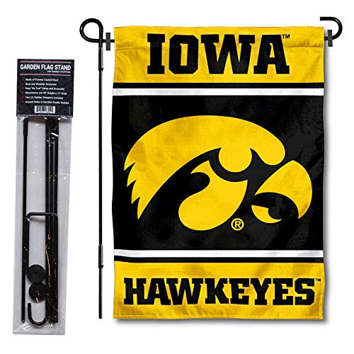 Hawkeyes Garden Flag with Stand Holder