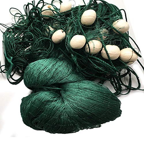 Fregito Kescher für Laufwasser, HDPE, 6-lagig, 2 cm Netz, Kiemennetze zum Angeln, großes Angeln, 2 m - 6 m hoch, 20 m - 100 m Länge, 3M High / 40M Length Cover